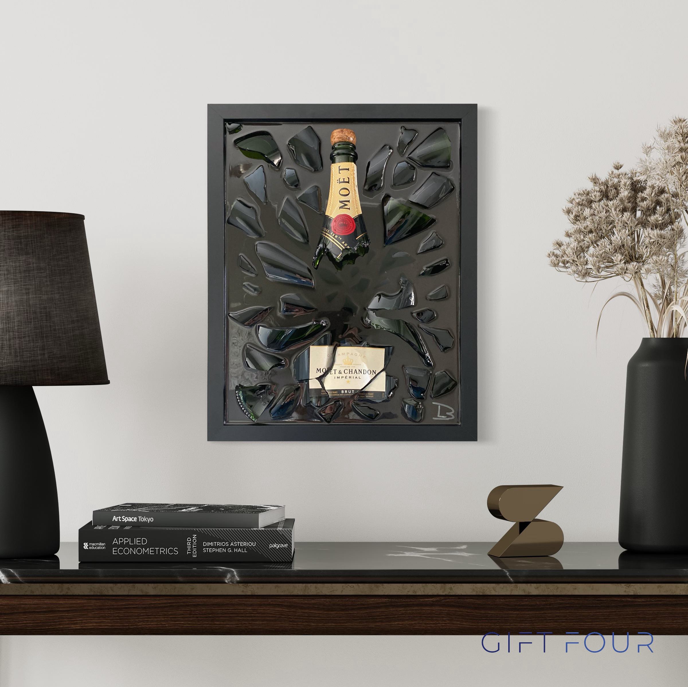 Moët en Chandon epoxy schilderij van Gift Four